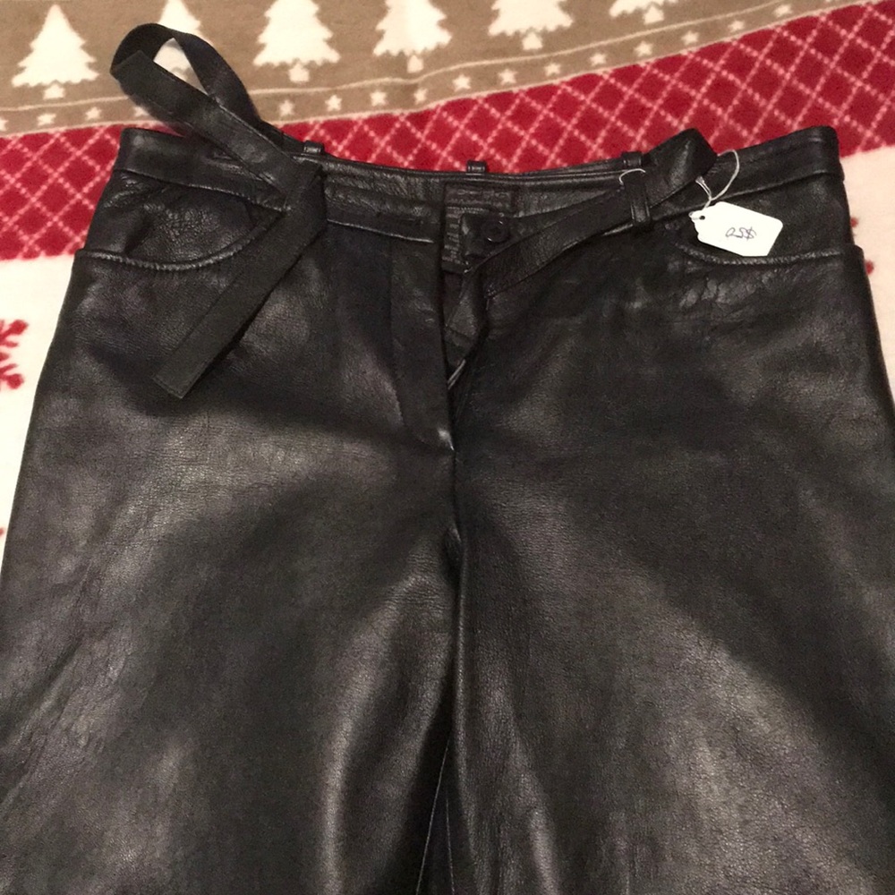 Bbcg leather pants with cool belt